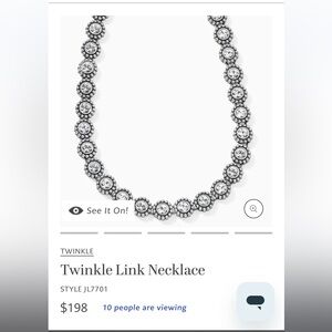 Silver Twinkle Link Brighton Necklace